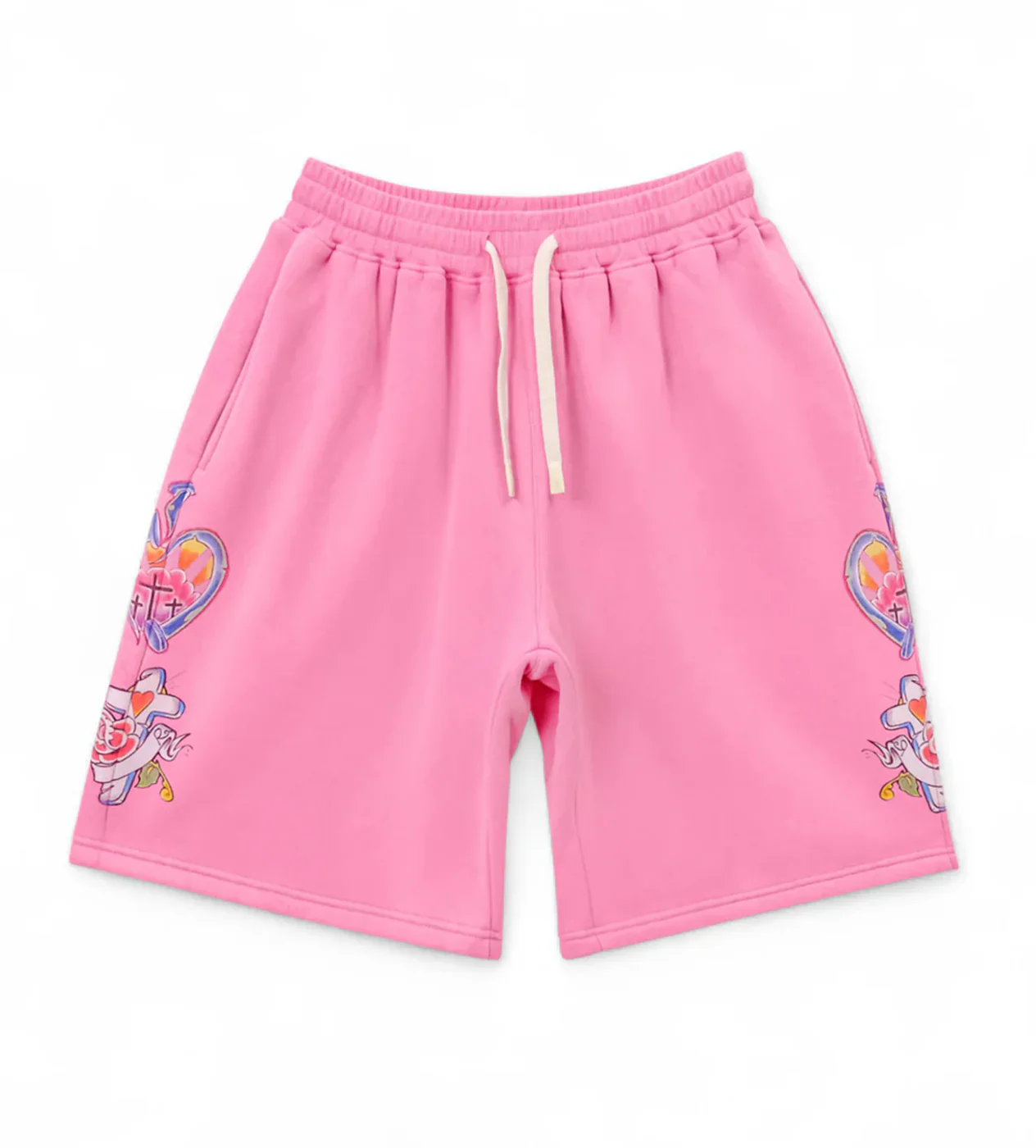 Righteous-Risen-King-Shorts-Pink-front.webp Righteous Risen King Shorts Pink - Image 1